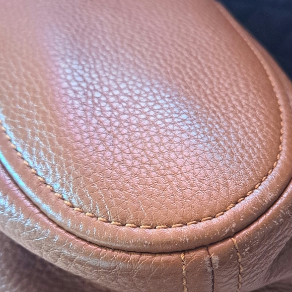 Michael Kors Brown Leather Women's Bag Lupina 7x10x5 - Picture 8 of 9